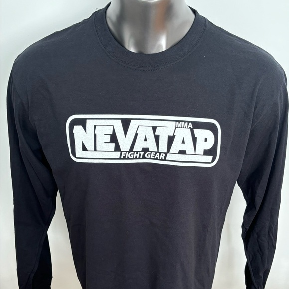 NEVATAP MMA MIXED MARTIAL ARTS BLACK XL LONG SLEEVE T-SHIRT NEW WITHOUT TAGS - Picture 2 of 3